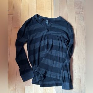 Stripped Black and Grey Long Sleeve Top (NEED GONE)